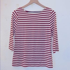 A New Day Striped Top Rust White